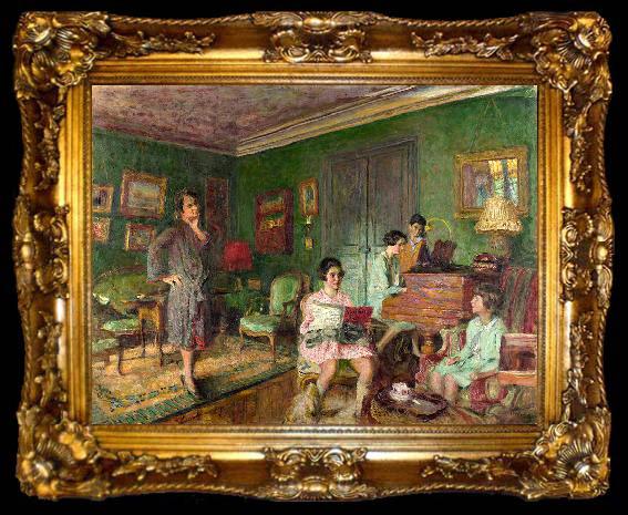 framed  Edouard Vuillard Madame Andre Wormser and her Children, ta009-2